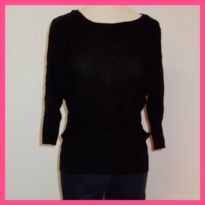 Black Sweater with Dolman Sleeves