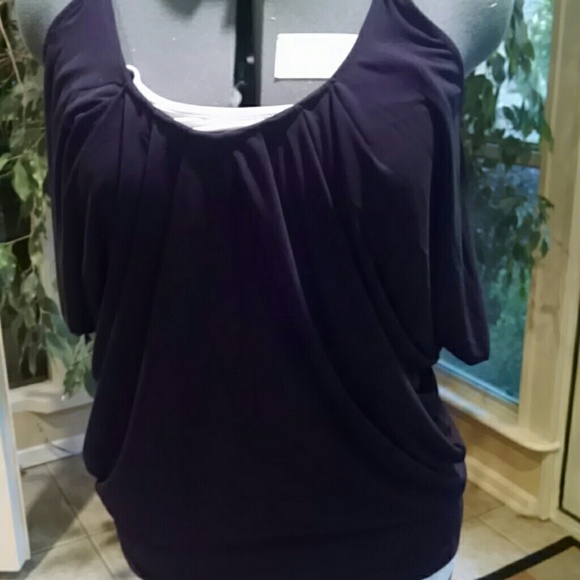 XSmall new york and co. Black top with beading