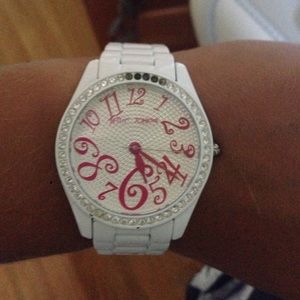 Betsey Johnson white watch