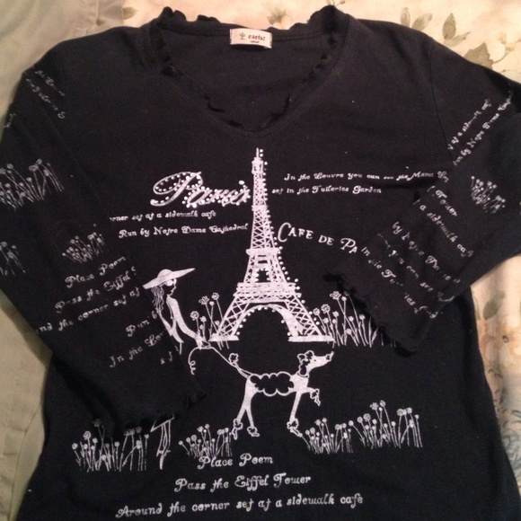 3/4 Sleeve Black Vintage Inspired T-shirt