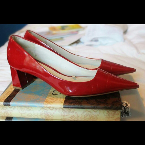 ZARA red low-heel flat