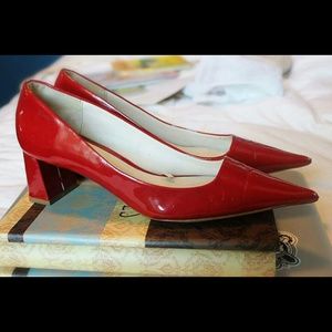 ZARA red low-heel flat