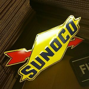Vintage  metal mancave collectible sonoco sign