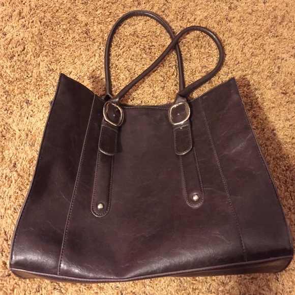 Brown Faux Leather Bag