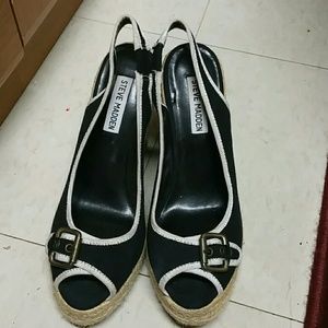 Black and white wedges