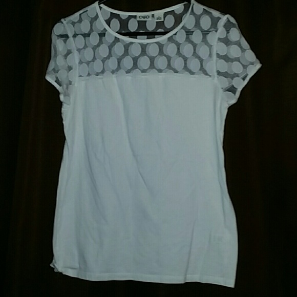 White T- shirt with sheer