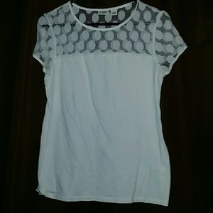 White T- shirt with sheer