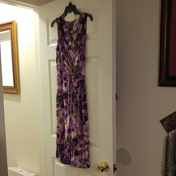 LAUREN Ralph Lauren purple floral dress Sz 4