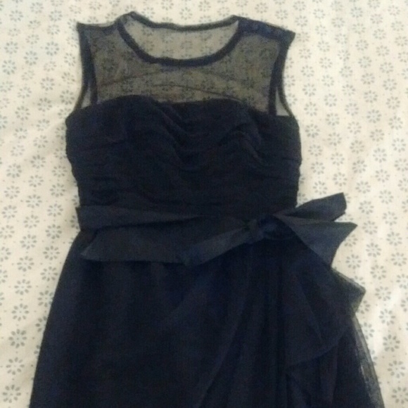 White by Vera Wang bobbin net dress in ebony - Picture 2 of 4