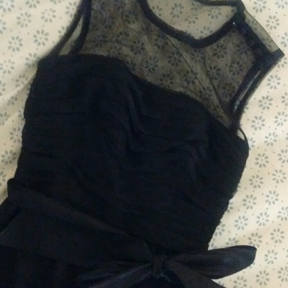 White by Vera Wang bobbin net dress in ebony - Picture 3 of 4