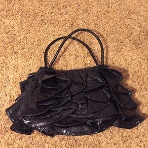 Black Ruffle Bag