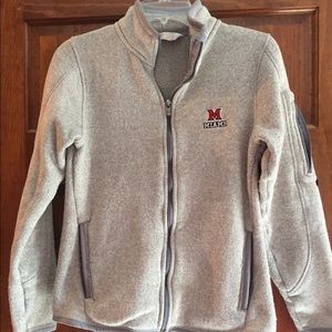 Grey Miami fleece jacket.