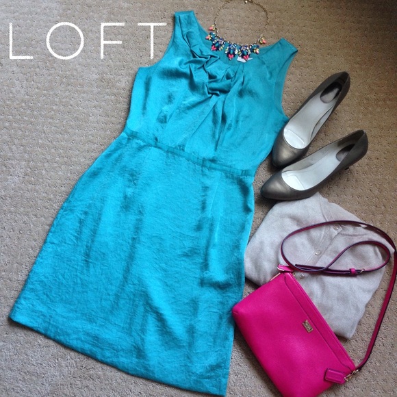 LOFT Dresses & Skirts - 🎉Beautiful Blue Green LOFT Dress