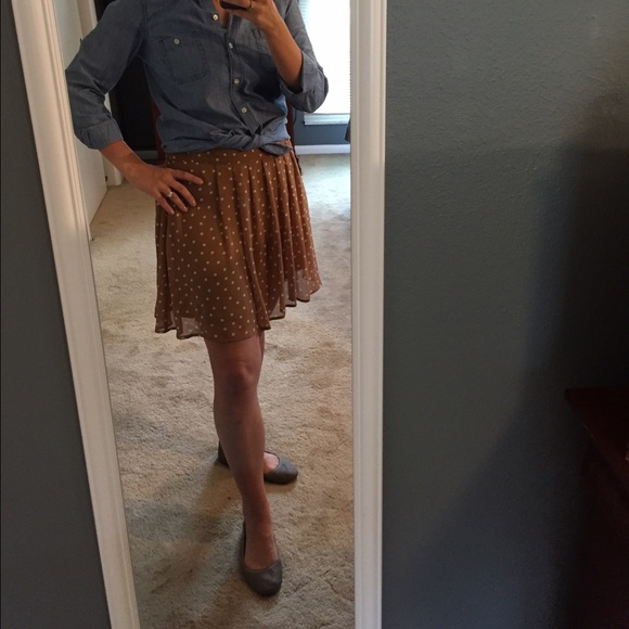 Preppy polka dot skirt