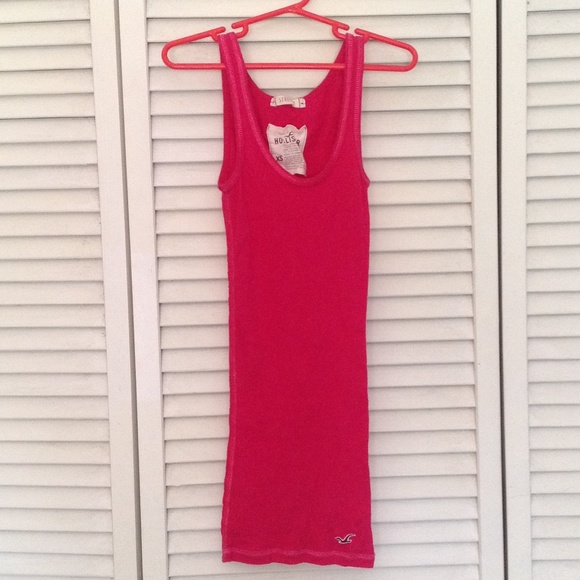 Hollister Hot Pink Stretch Cami Tank Top