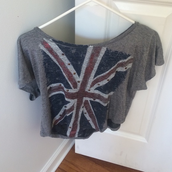 British flag crop top