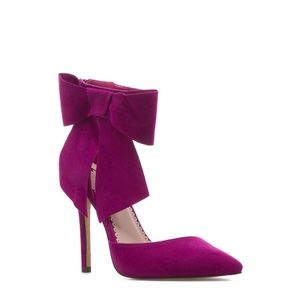 Mayala Bow purple pumps shoedazzle