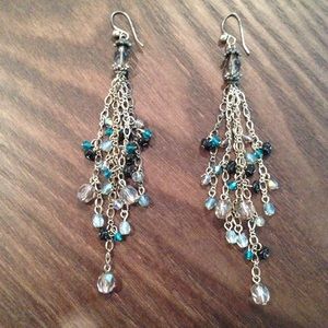 SOLD-Bead and Chain Earrings