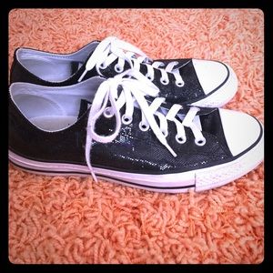 Converse All Stars Black Sequin Sneakers