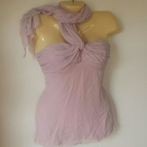 Lavander Strapless Silk Top SZ14 VS Pixie Hopkins