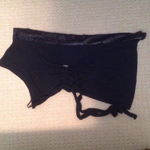 One Shoulder black dress.