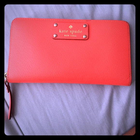 Kate Spade Neon Coral wallet