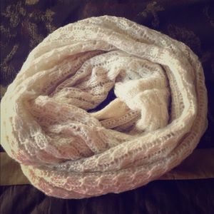 Cream infinity scarf