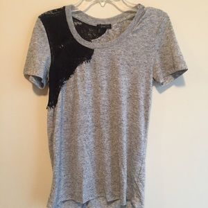 Lace detail t shirt . Super cute!