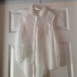 White collar sheer shirt