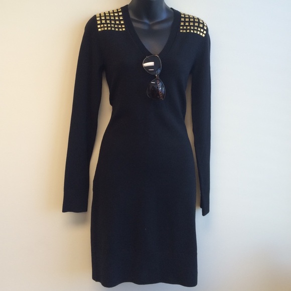 Authentic Black Michael Kors Studded Dress
