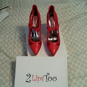 2 Lips Too Red Too Halo Heels