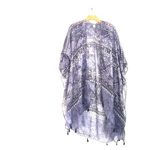 Indigo boho kimono/ coverup