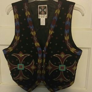 Hairston Roberson Ropa Western beaded vest
