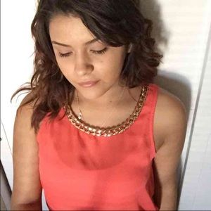 Orange Chained Blouse