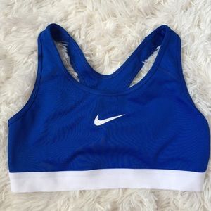Blue and White Nike Sports Bra
