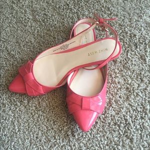 Nine West pink bow sling back flats size 7