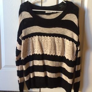 Striped Lace Sweater
