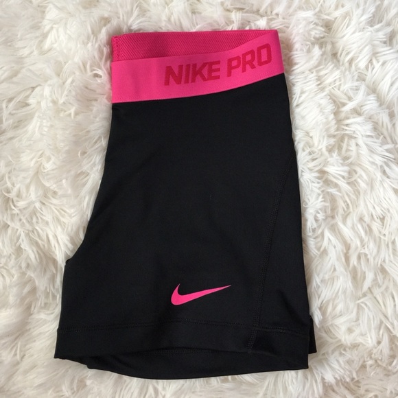 NWT Pink and Black 3" Nike Pro's