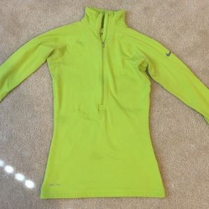 Nike Yellow Zip Top