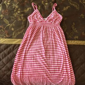 Old navy pink and white maxi dress