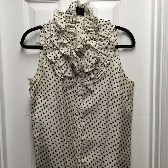 J. Crew Printed Kelsey Ruffle Top