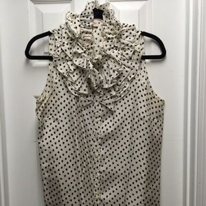 J. Crew Printed Kelsey Ruffle Top