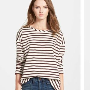 Madewell striped tunic shirt L large