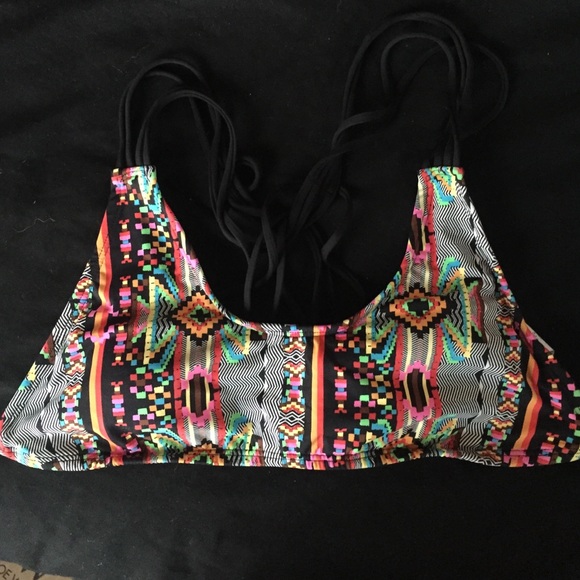 Tribal print strappy back Bikini