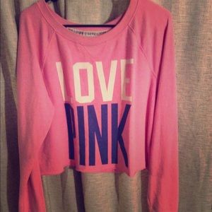 Victoria's Secret crew neck crop top sweater