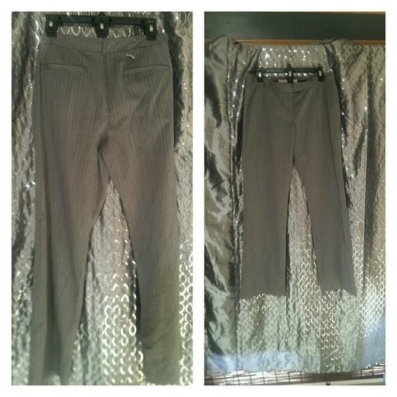 Old Navy Pants - NWT Old Navy Grey/Blk pinstripe work pants pinstripe trousers