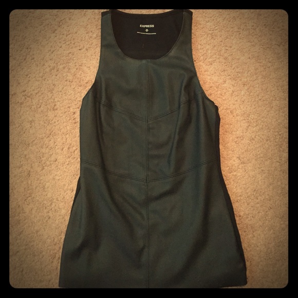 Express Tops - Black leather tank top