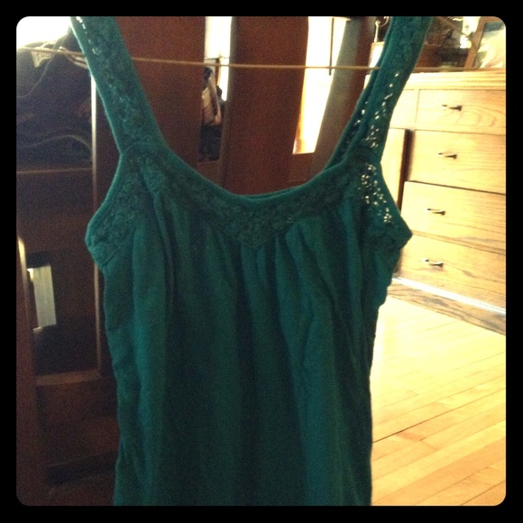 Crochet turquoise tank top