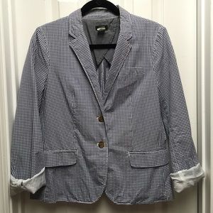 J. Crew Gingham Schoolboy Blazer