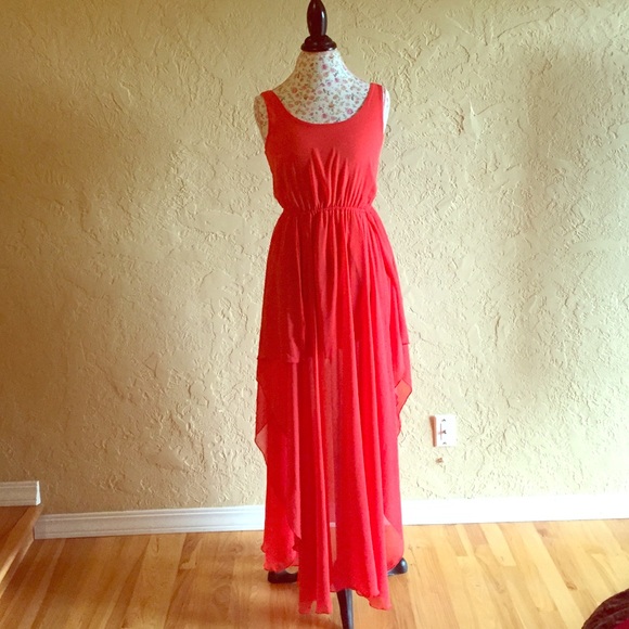 Floor Length Coral Dress from Nordstroms
